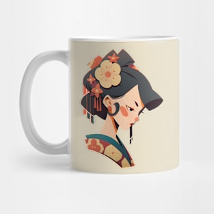 Retro Geisha Portrait Mug